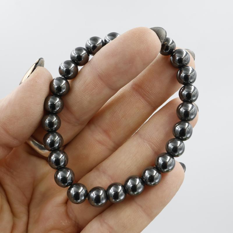 Unisex Gemstone Power Bracelets || Hematite-Nature's Treasures