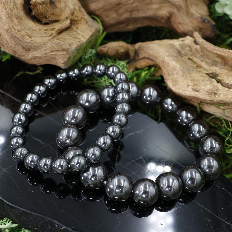 Unisex Gemstone Power Bracelets || Hematite-Nature's Treasures