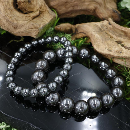 Unisex Gemstone Power Bracelets || Hematite-Nature's Treasures