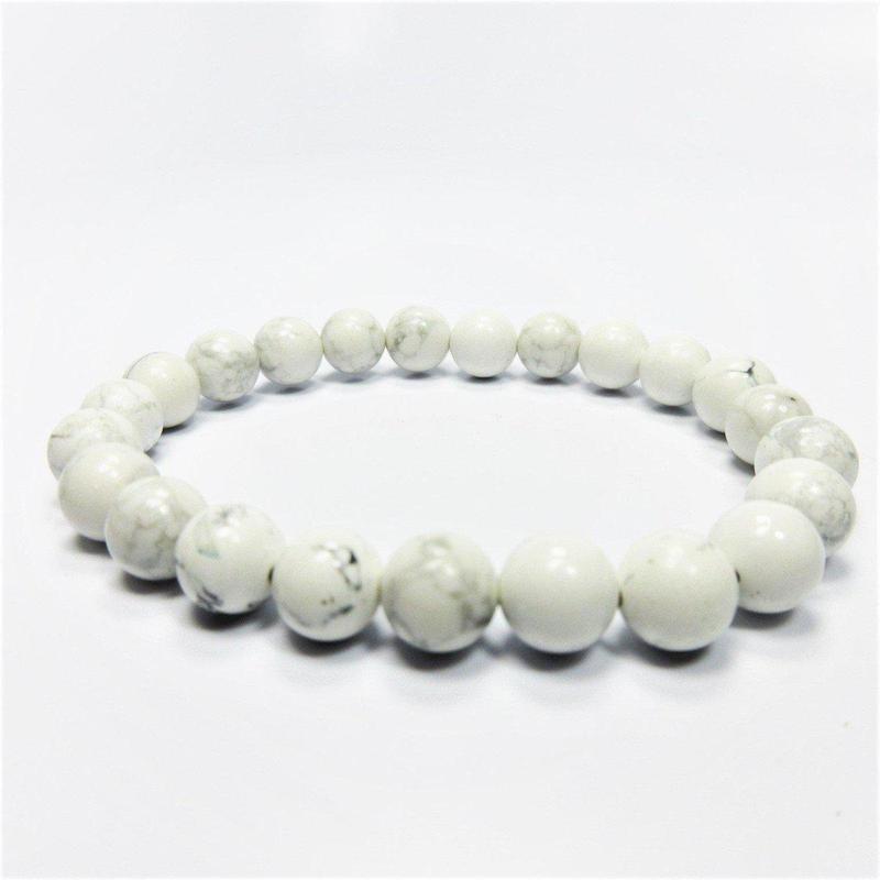 Unisex Gemstone Power Bracelets || Howlite