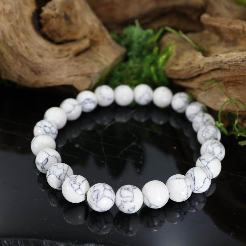 Unisex Gemstone Power Bracelets || Howlite-Nature's Treasures