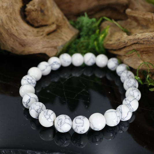 Unisex Gemstone Power Bracelets || Howlite-Nature's Treasures