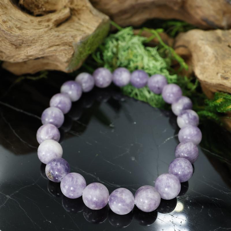 Unisex Gemstone Power Bracelets || Lepidolite-Nature's Treasures