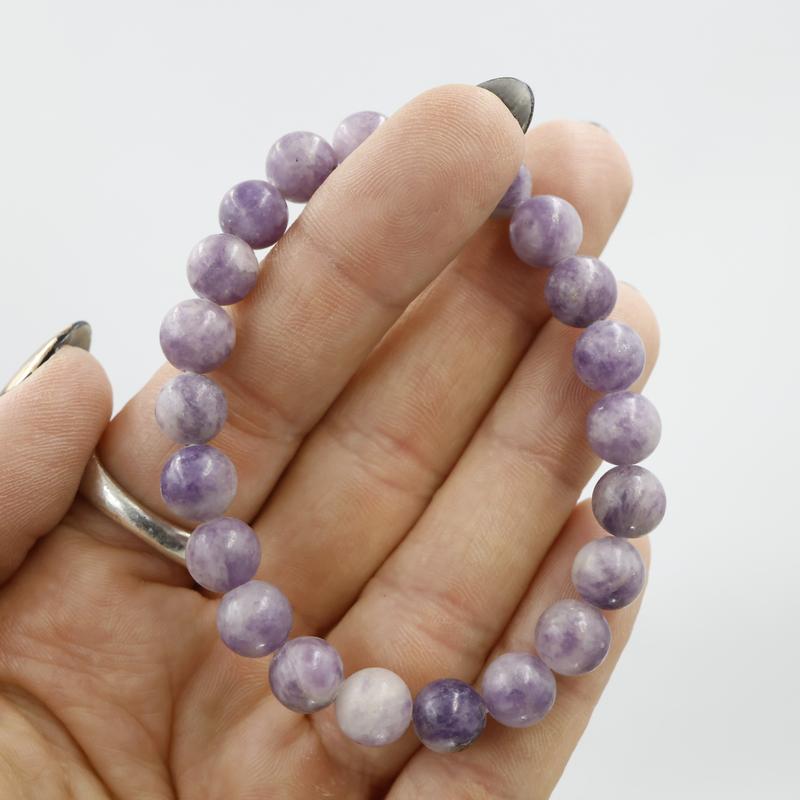Unisex Gemstone Power Bracelets || Lepidolite-Nature's Treasures