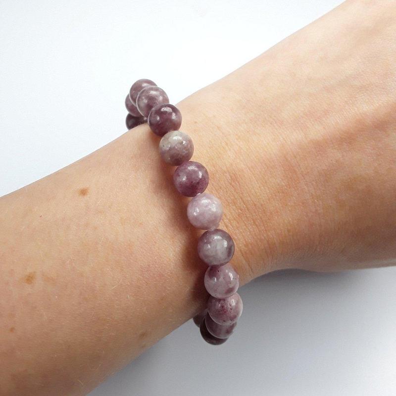 Unisex Gemstone Power Bracelets || Lepidolite-Nature's Treasures