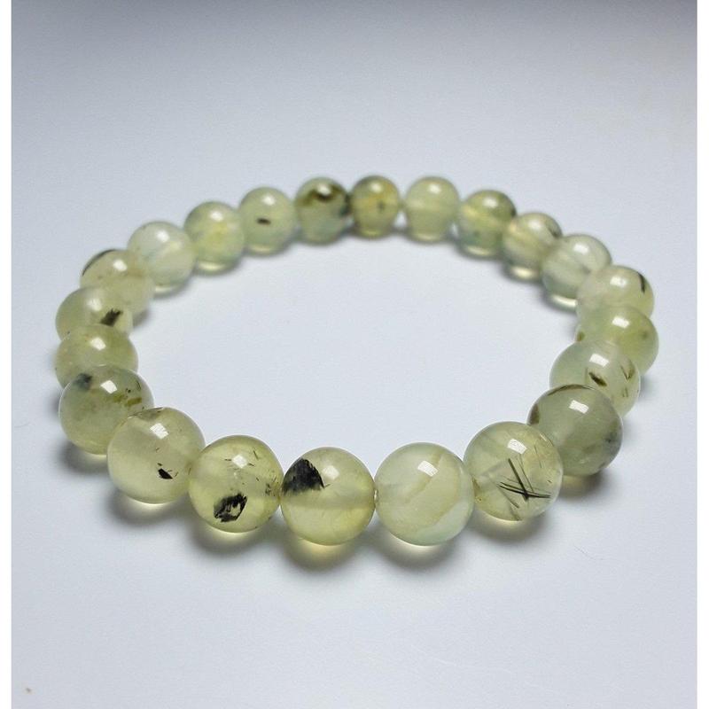 Unisex Gemstone Power Bracelets || Prehnite with Epidote-Nature's Treasures