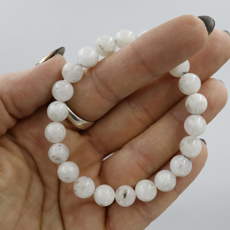 Unisex Gemstone Power Bracelets || Rainbow Moonstone-Nature's Treasures