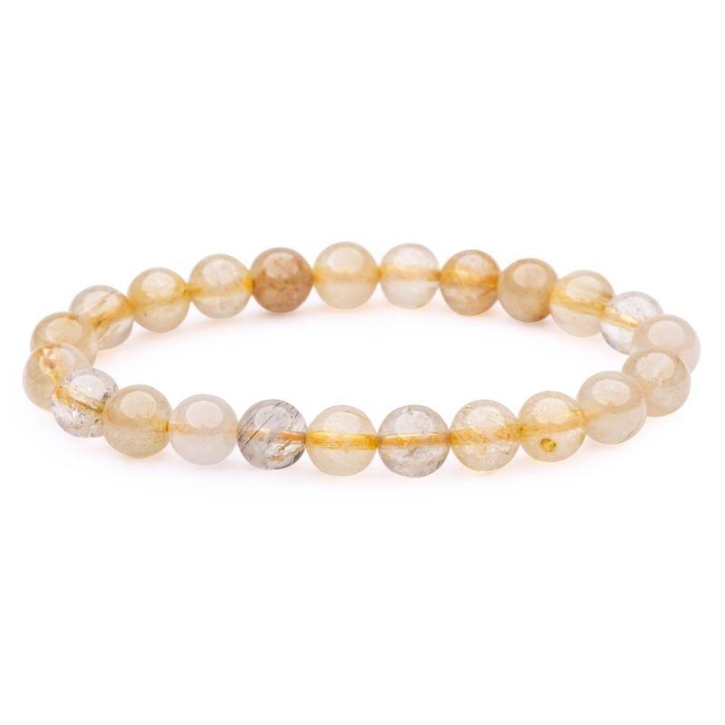 Unisex Gemstone Power Bracelets || Rutilated Quartz-Nature's Treasures