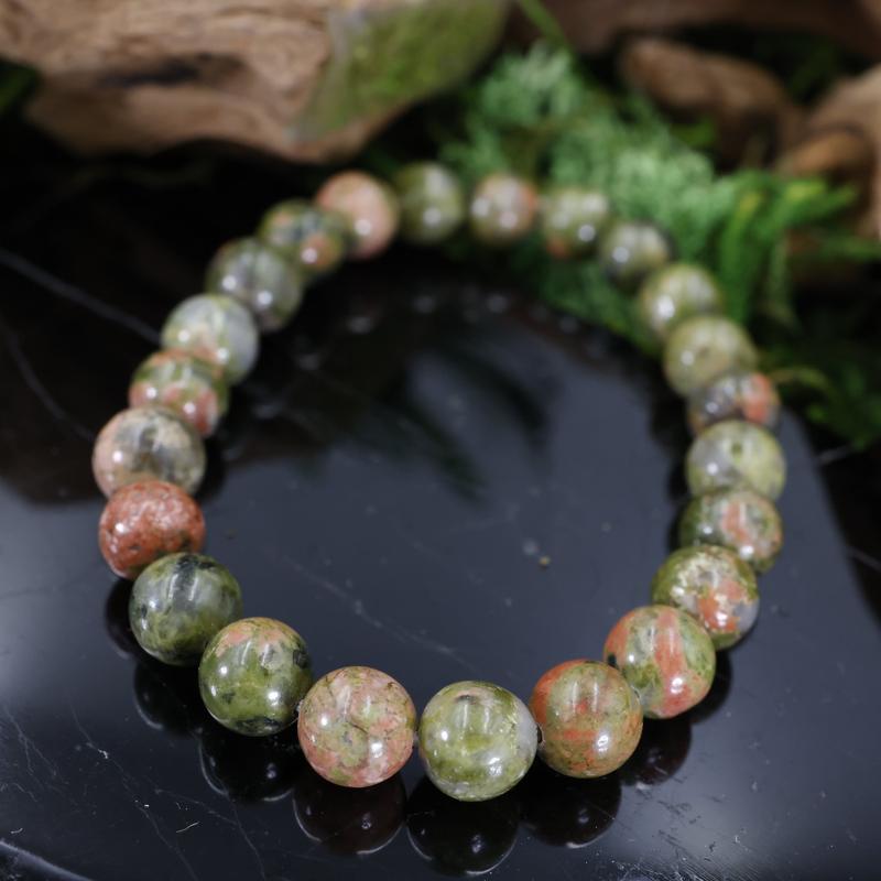 Unisex Gemstone Power Bracelets || Unakite Jasper-Nature's Treasures