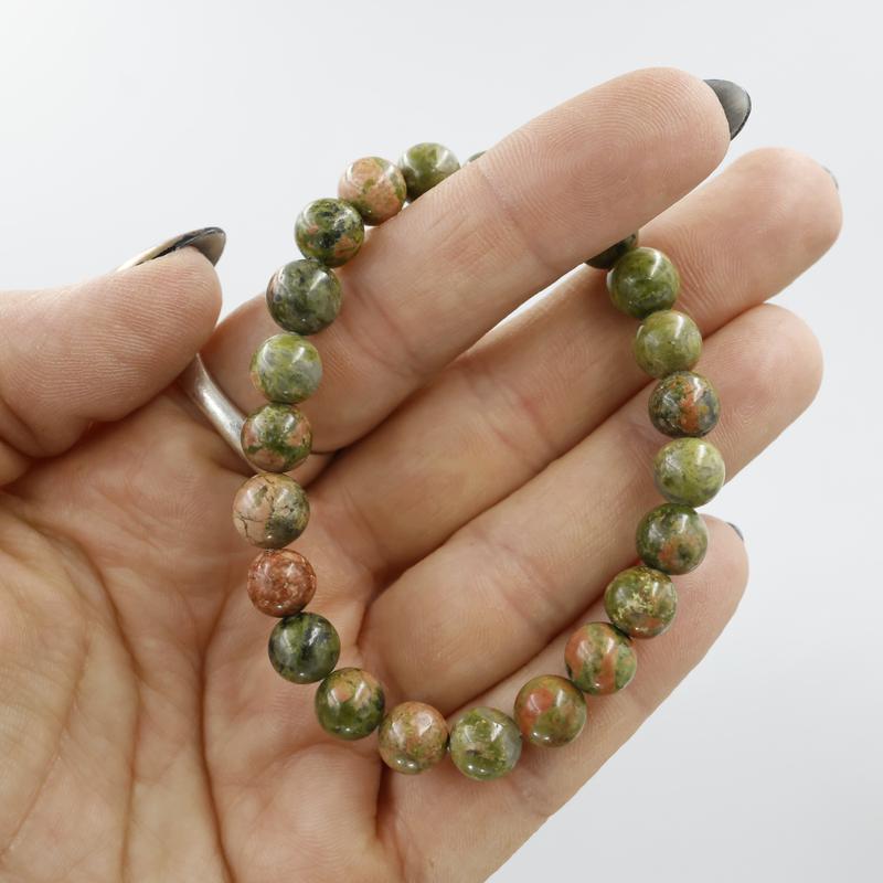 Unisex Gemstone Power Bracelets || Unakite Jasper-Nature's Treasures