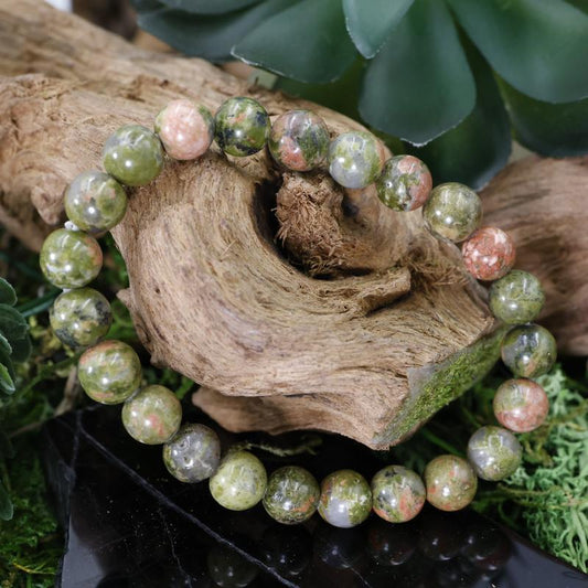 Unisex Gemstone Power Bracelets || Unakite Jasper-Nature's Treasures