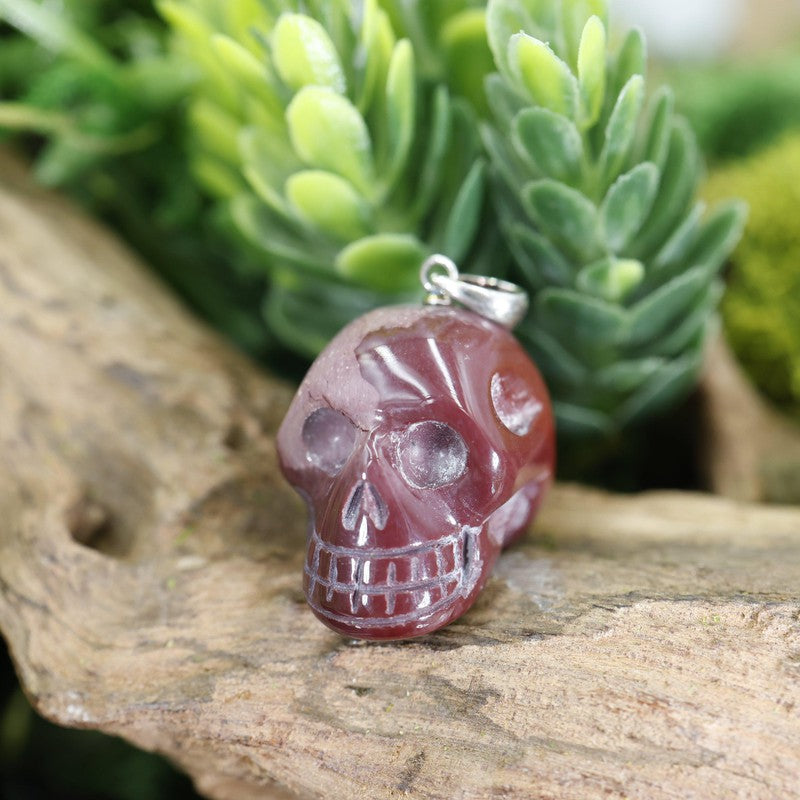 Unisex Gemstone Skull Pendants || .925 Sterling Silver-Nature's Treasures