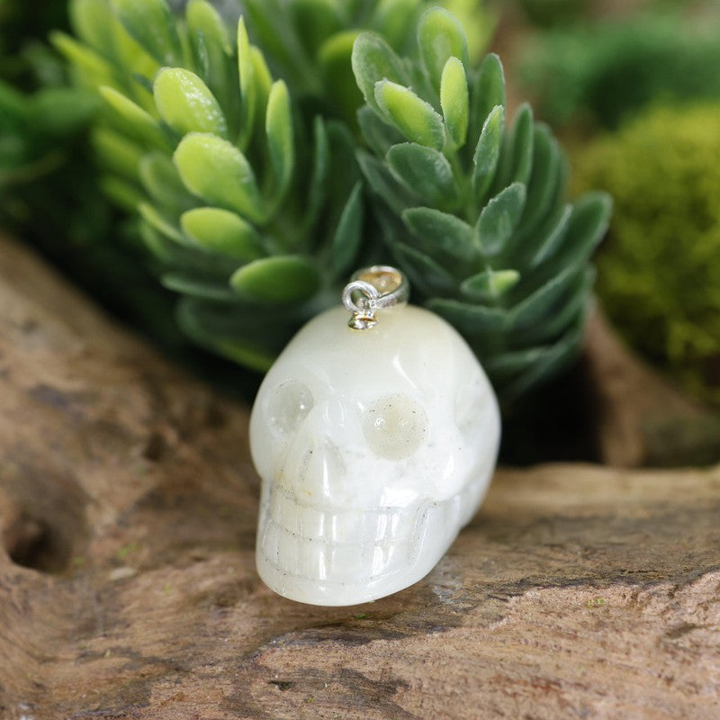 Unisex Gemstone Skull Pendants || .925 Sterling Silver-Nature's Treasures