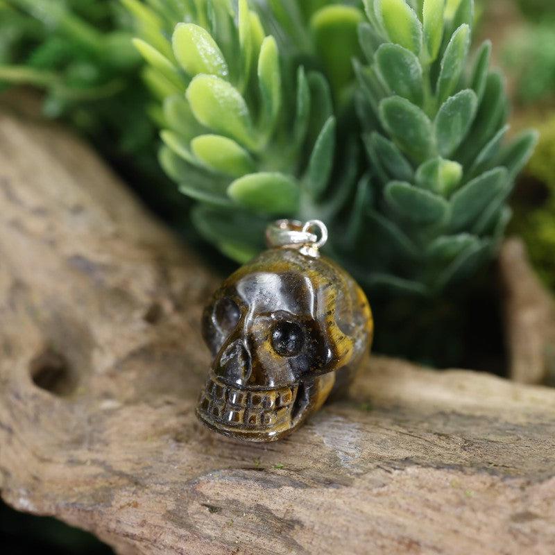 Unisex Gemstone Skull Pendants || .925 Sterling Silver-Nature's Treasures