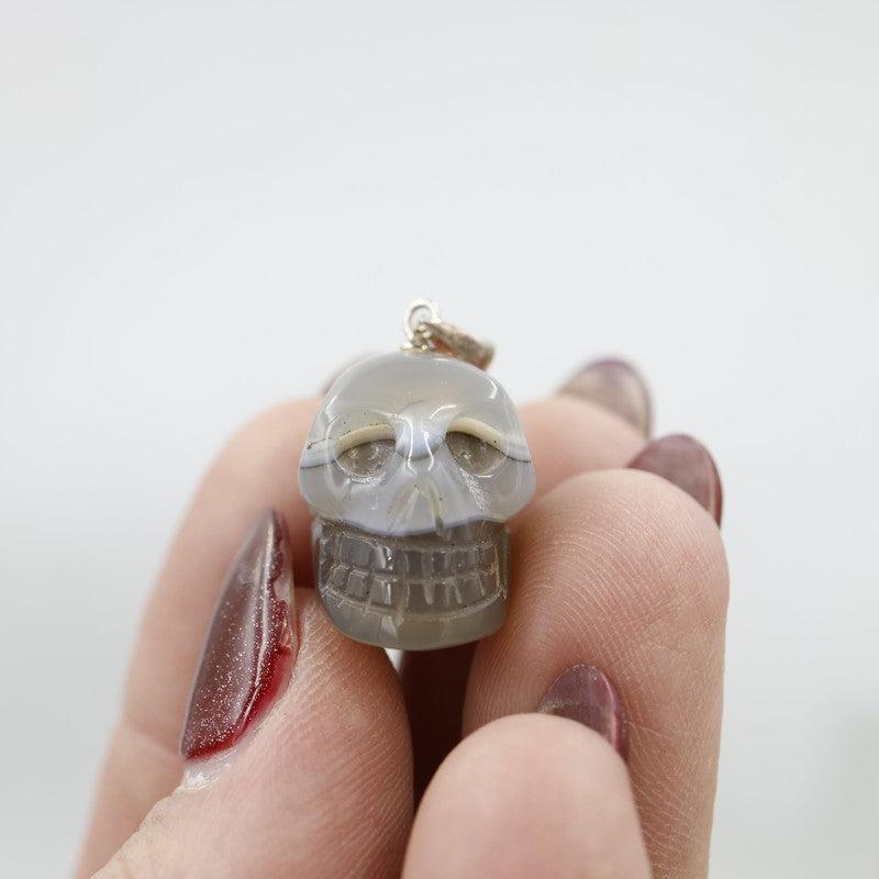 Unisex Gemstone Skull Pendants || .925 Sterling Silver-Nature's Treasures