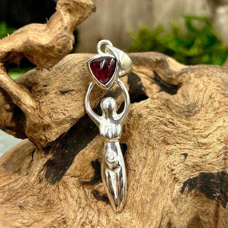 Unisex Goddess Gemstone Pendants || .925 Sterling Silver-Nature's Treasures