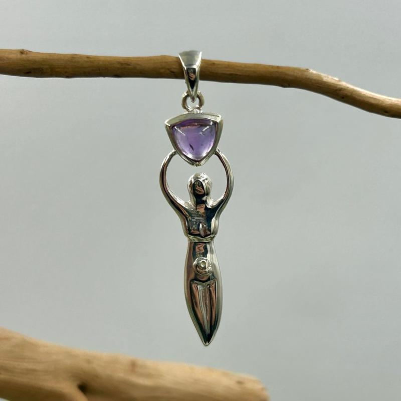 Unisex Goddess Gemstone Pendants || .925 Sterling Silver-Nature's Treasures