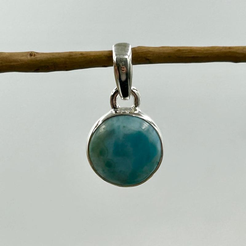 Unisex Larimar Pendant || .925 Sterling Silver-Nature's Treasures