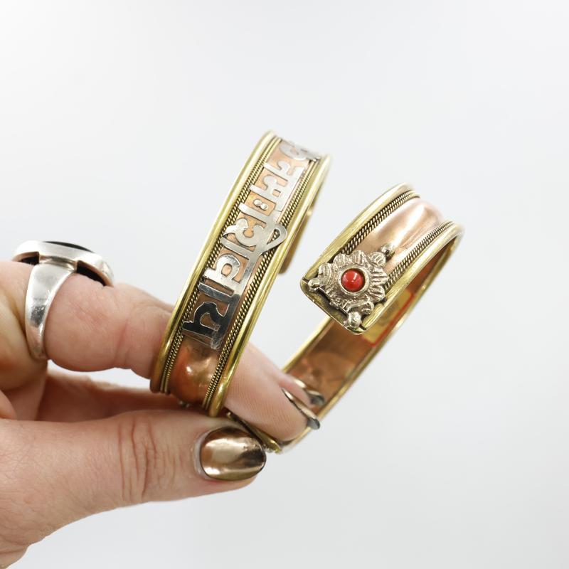 Unisex Lord Om Shivaya Copper Bracelet-Nature's Treasures