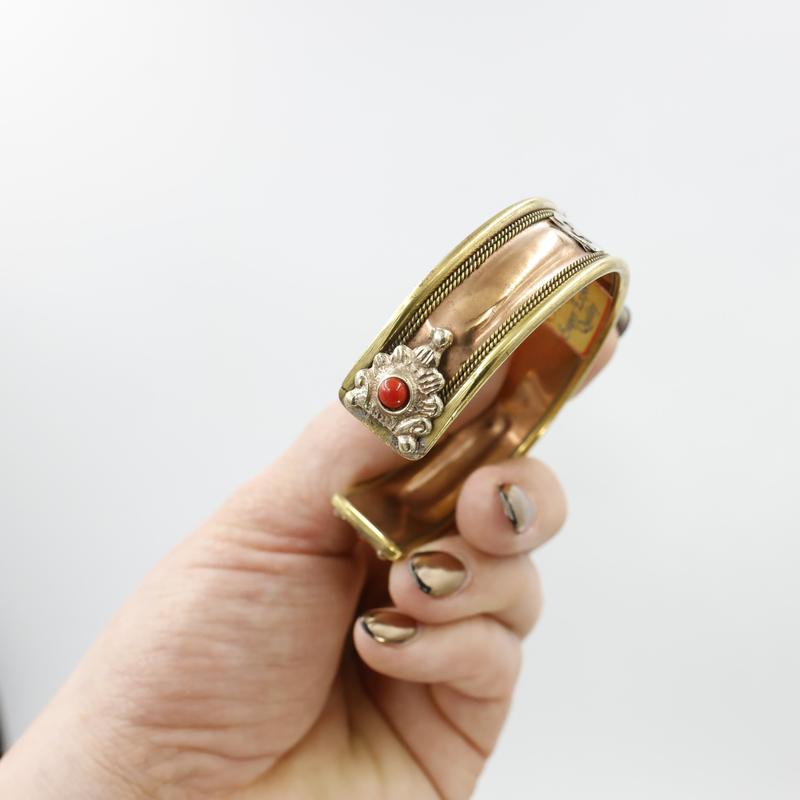 Unisex Lord Om Shivaya Copper Bracelet-Nature's Treasures