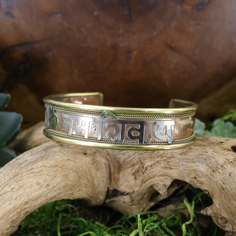 Unisex Lord Om Shivaya Copper Bracelet-Nature's Treasures