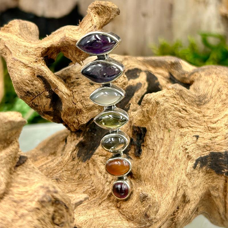 Unisex Marquise Chakra Pendants || .925 Sterling Silver-Nature's Treasures