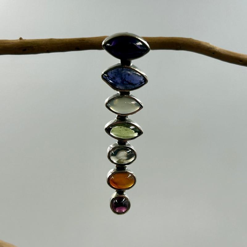 Unisex Marquise Chakra Pendants || .925 Sterling Silver-Nature's Treasures