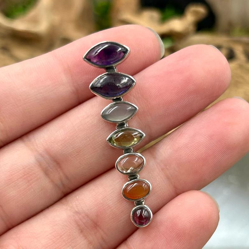 Unisex Marquise Chakra Pendants || .925 Sterling Silver-Nature's Treasures