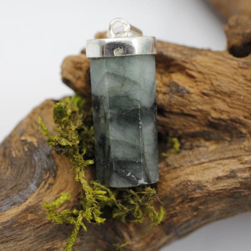 Unisex Natural Emerald Pendants || .925 Sterling Silver-Nature's Treasures