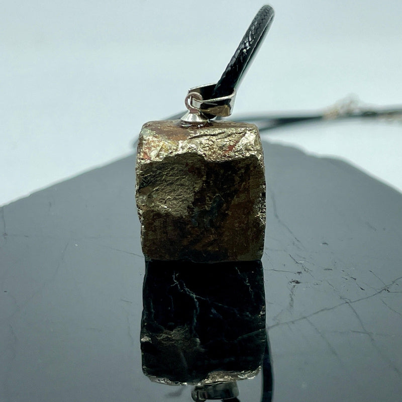 Unisex Natural Rough Pyrite Square Pendants-Nature's Treasures