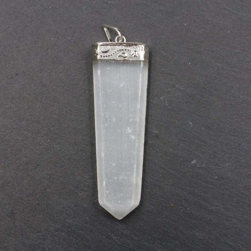 Unisex Obelisk Selenite Pendants