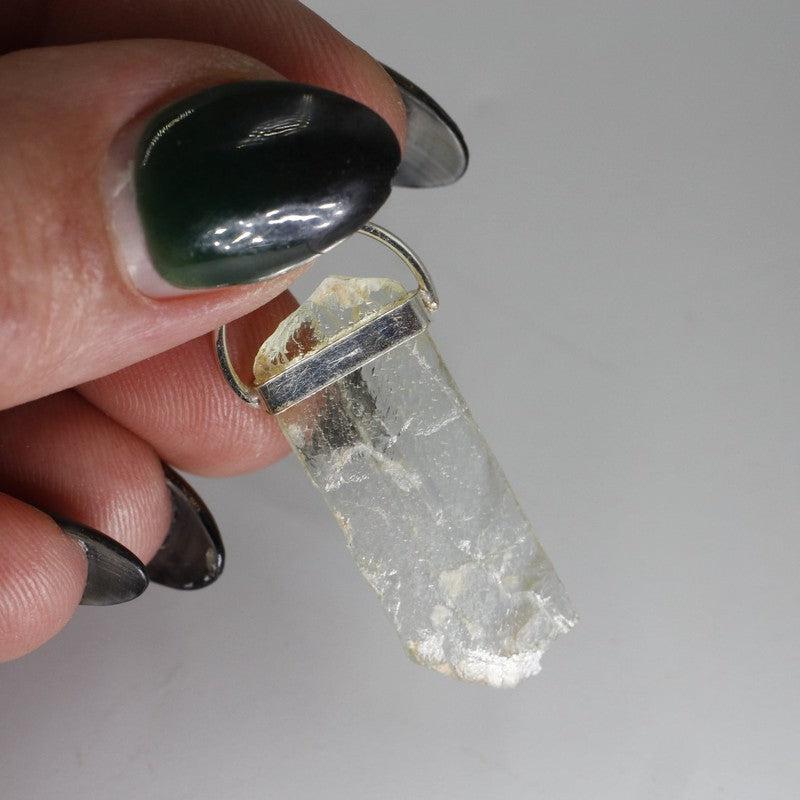 Unisex Raw Green Kyanite Pendants || .925 Sterling Silver-Nature's Treasures