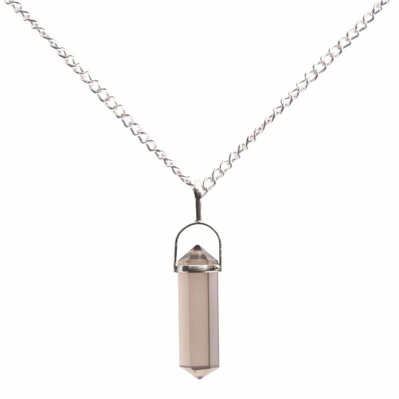 Unisex Smoky Quartz Double Terminated Pendant || .925 Sterling Silver-Nature's Treasures