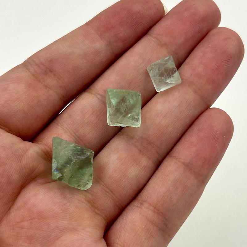 Unpolished Natural Fluorite Octahedron Carvings || Clarity-Nature's Treasures