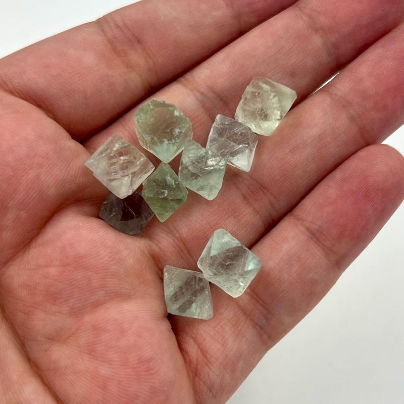 Unpolished Natural Fluorite Octahedron Carvings || Clarity-Nature's Treasures