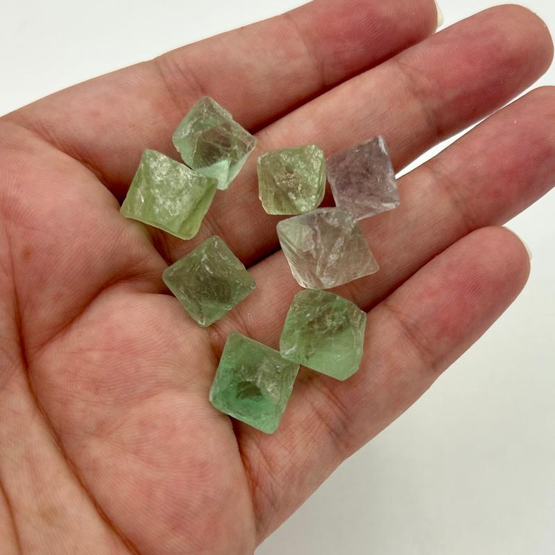 Unpolished Natural Fluorite Octahedron Carvings || Clarity-Nature's Treasures