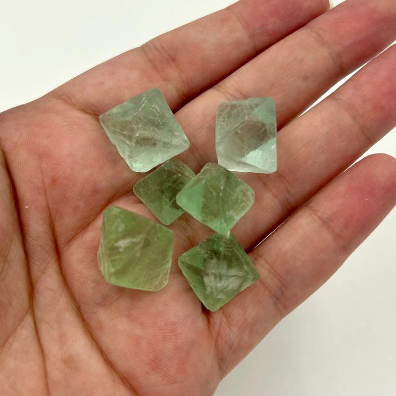 Unpolished Natural Fluorite Octahedron Carvings || Clarity-Nature's Treasures