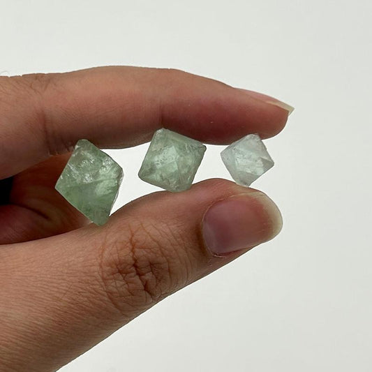 Unpolished Natural Fluorite Octahedron Carvings || Clarity-Nature's Treasures