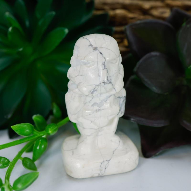 White Howlite Star Wars Storm Trooper Carving-Nature's Treasures