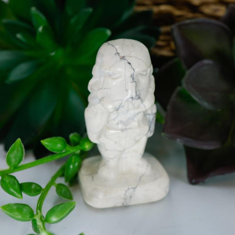 White Howlite Star Wars Storm Trooper Carving-Nature's Treasures