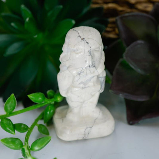 White Howlite Star Wars Storm Trooper Carving-Nature's Treasures