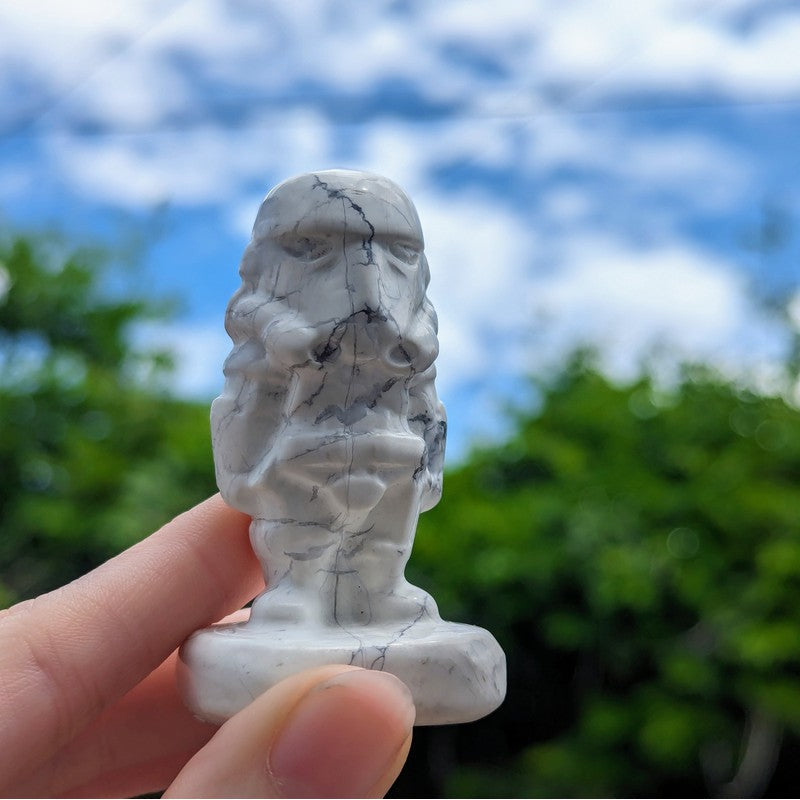 White Howlite Star Wars Storm Trooper Carving-Nature's Treasures