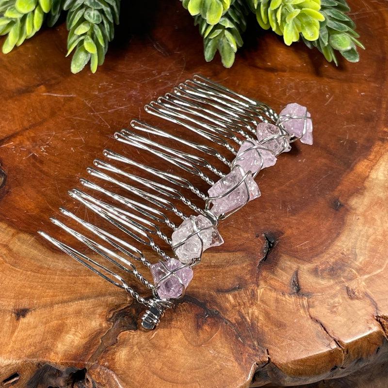 Wire Wrap Rough Stone Hair Barrette || Hair Accessories-Nature's Treasures