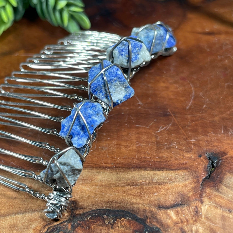 Wire Wrap Rough Stone Hair Barrette || Hair Accessories-Nature's Treasures