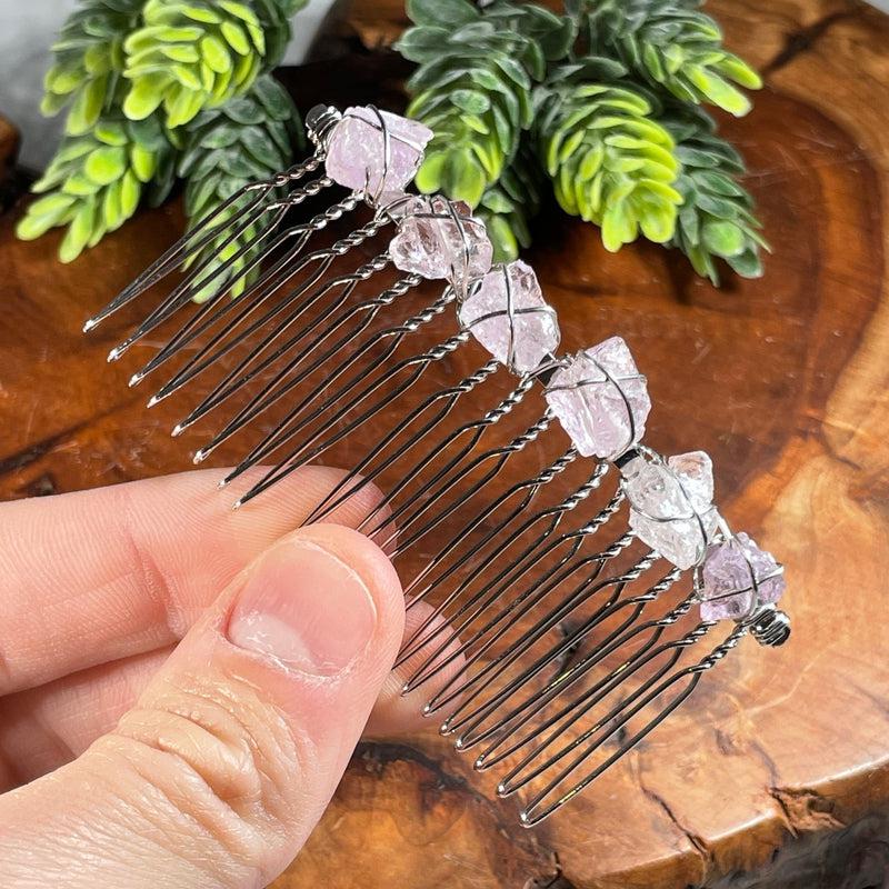 Wire Wrap Rough Stone Hair Barrette || Hair Accessories-Nature's Treasures
