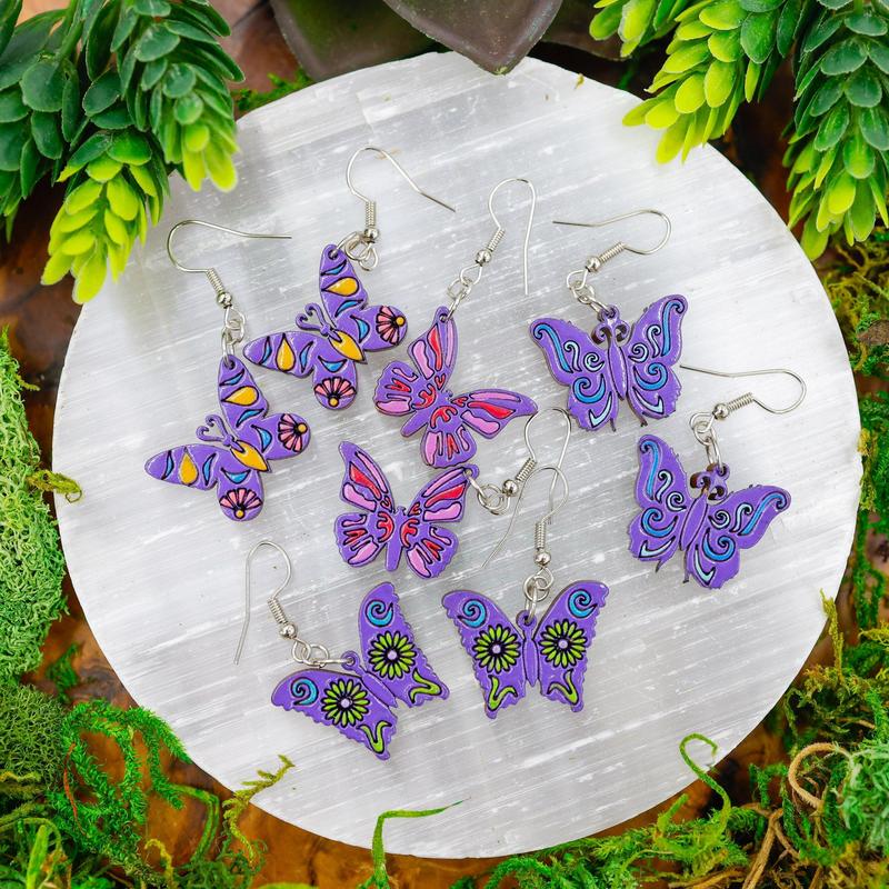 Wooden Butterfly Earrings || Trunk Show-Nature's Treasures