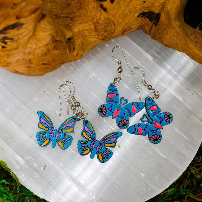 Wooden Butterfly Earrings || Trunk Show-Nature's Treasures
