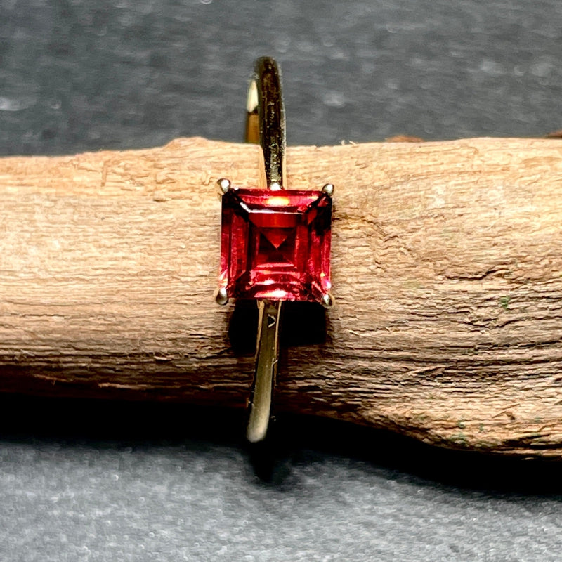14k Vermeil Yellow Gold Red Garnet Rings || Sri Lanka-Nature's Treasures