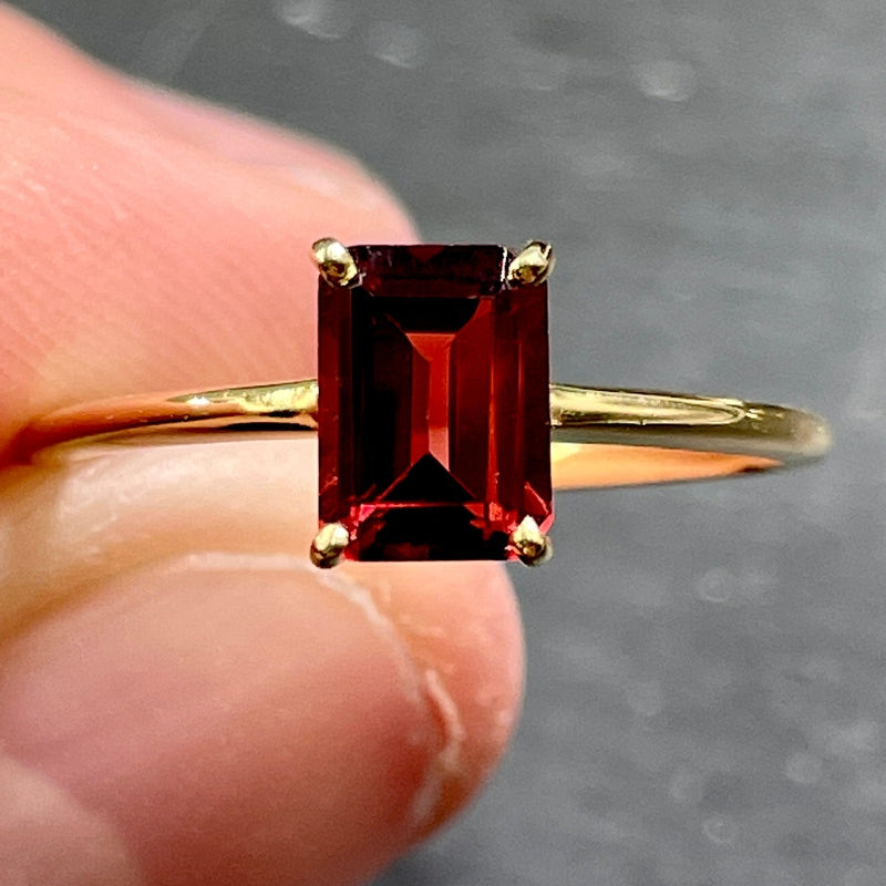14k Vermeil Yellow Gold Red Garnet Rings || Sri Lanka-Nature's Treasures