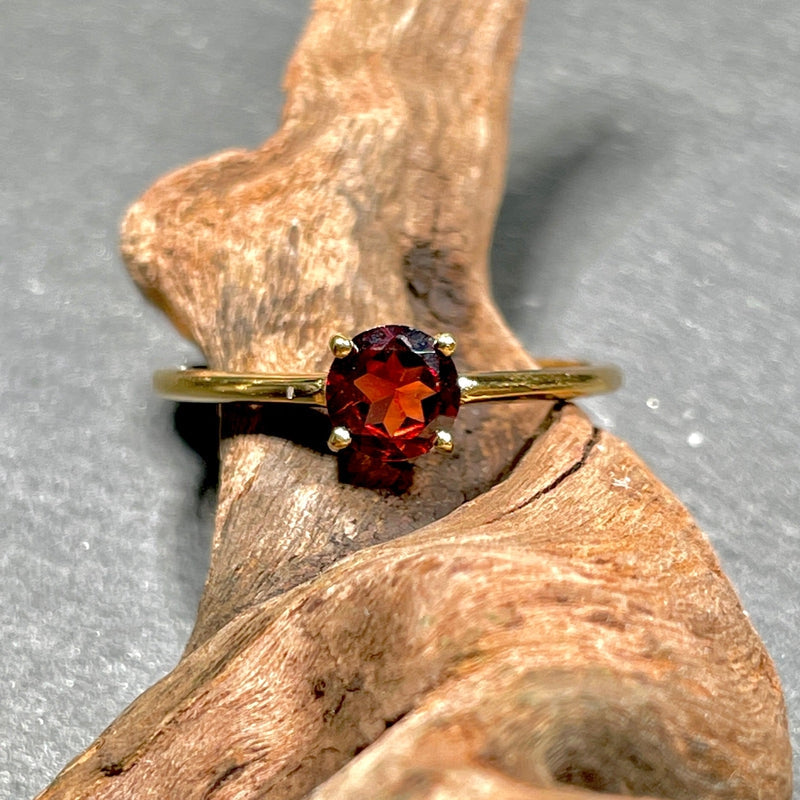 14k Vermeil Yellow Gold Red Garnet Rings || Sri Lanka-Nature's Treasures